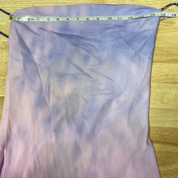 Le Superbe NWT Slip Into This Slip Dress Malibu Provence Sky Size S Lace Up Midi - Picture 5 of 10